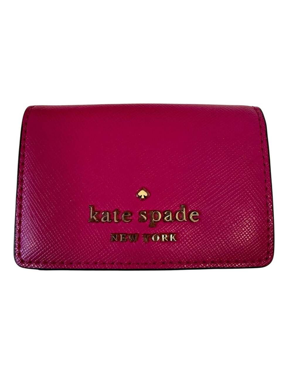Kate Spade Pink Leather Micro Wallet Mini Designer Luxury